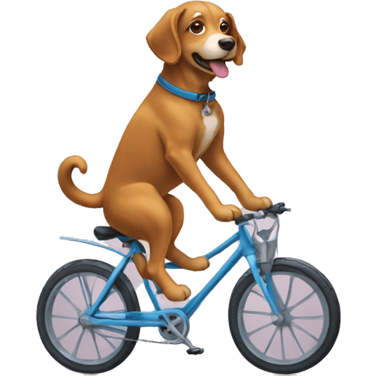 Chien sur un velo emoji