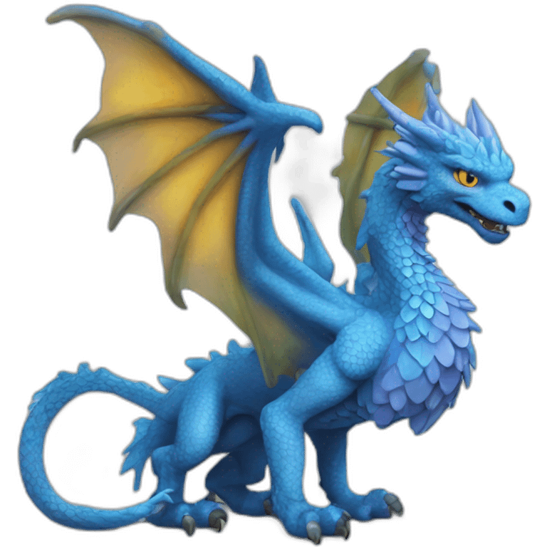 blue griffin dragon saying TRIPPY emoji