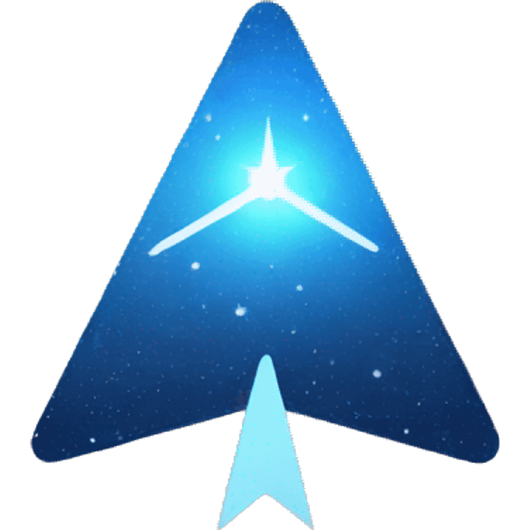 Ansible logo from deep space with blue star on background emoji