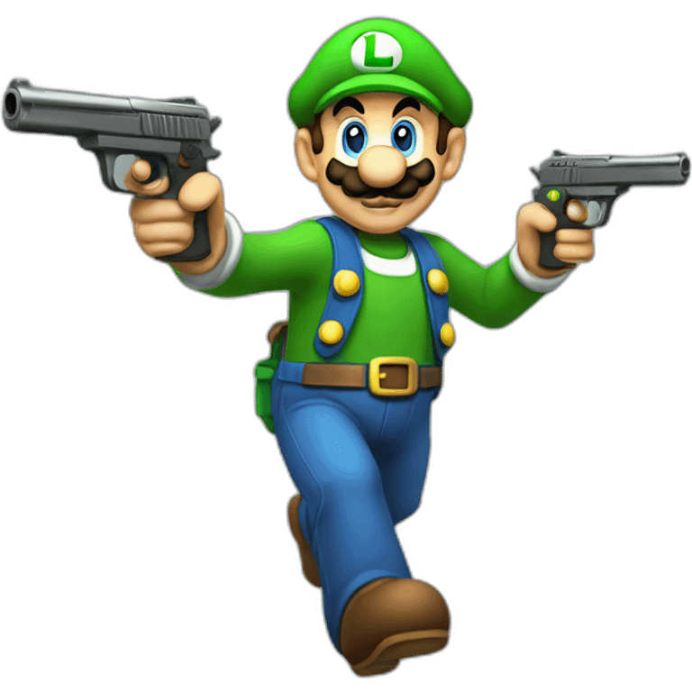 luigi-with-fake-pistol emoji