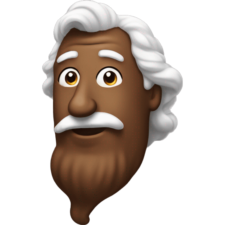 poop with founding father hair emoji