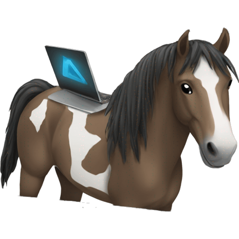 horse and laptop emoji