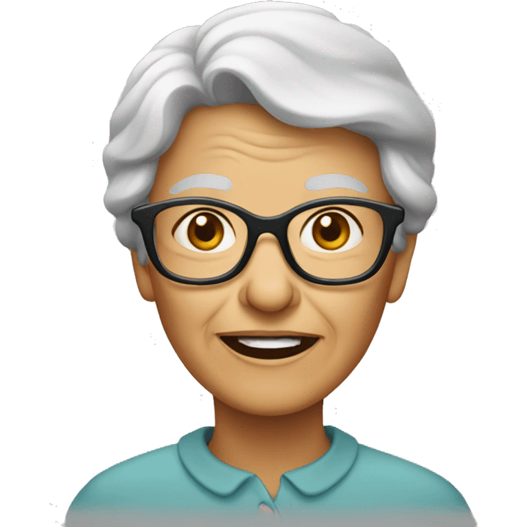 Old lady wearing glasses  emoji