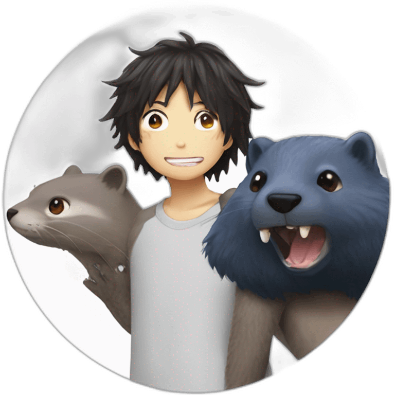 Dabi todoroki avec une loutre emoji