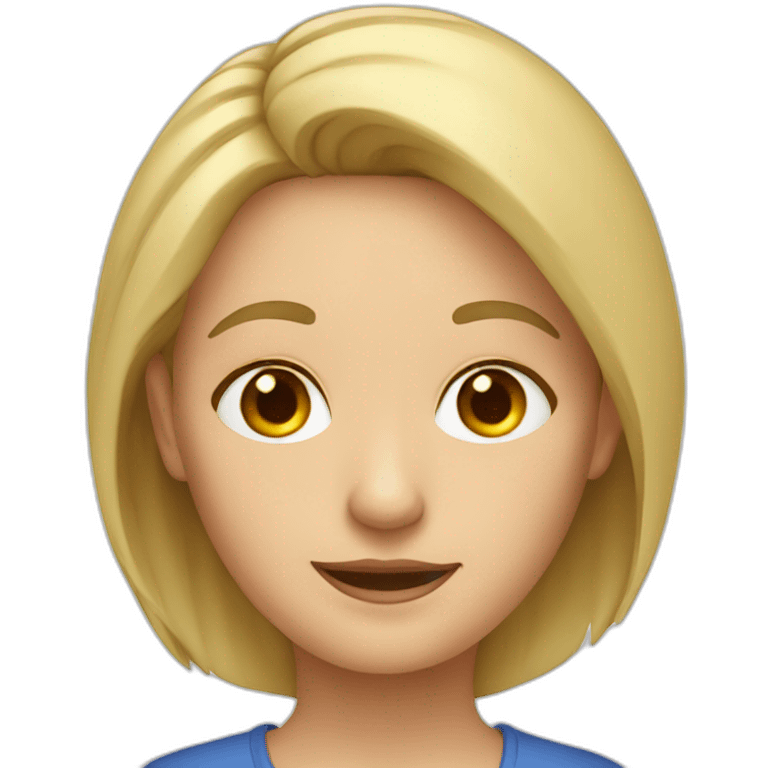 Blonde middle aged kindergarten teacher emoji