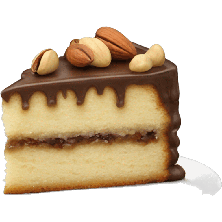 one slice of nut cake emoji