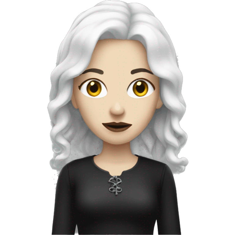 Gothic white woman standing emoji