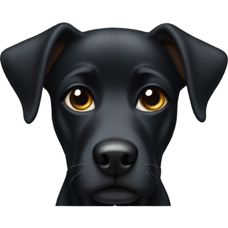 Sporty black dog emoji