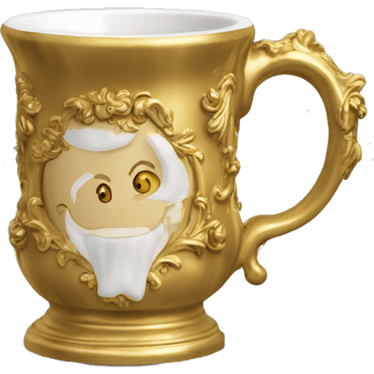 Rococo gold coffee mug  emoji