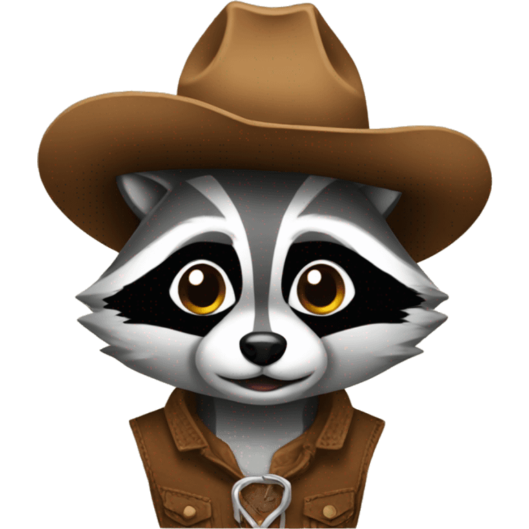 raccoon cowboy emoji