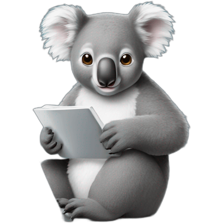 koalas-reading-twitter-and-working-on-a-black-laptop emoji