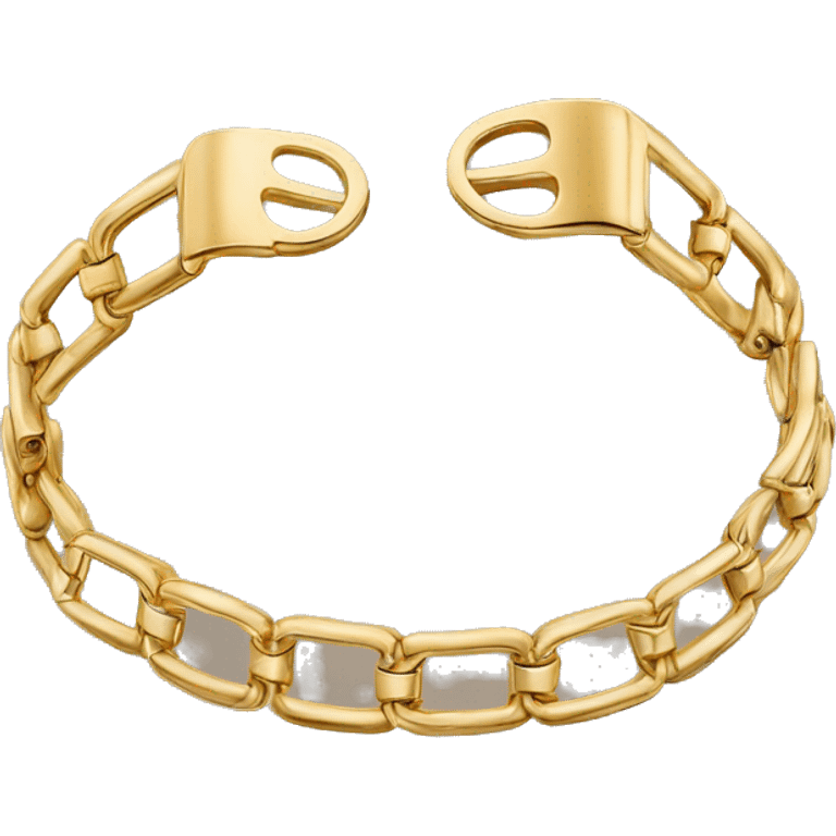 cartier bracelet with french nails emoji