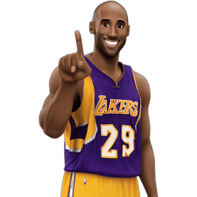 Kobe Bryant points index finger up emoji