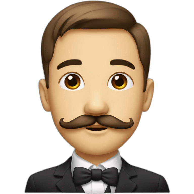 Bébé avec moustache emoji