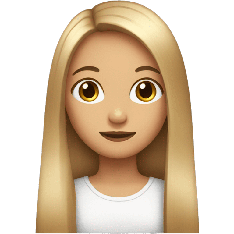 girl with long straight hair over her shoulder  emoji