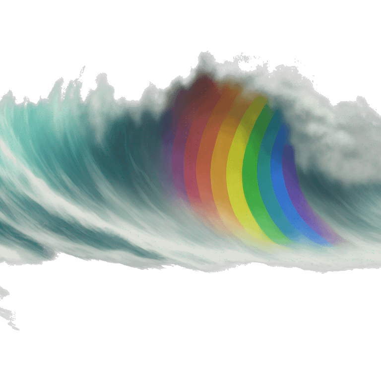 Rainbow tsunami emoji