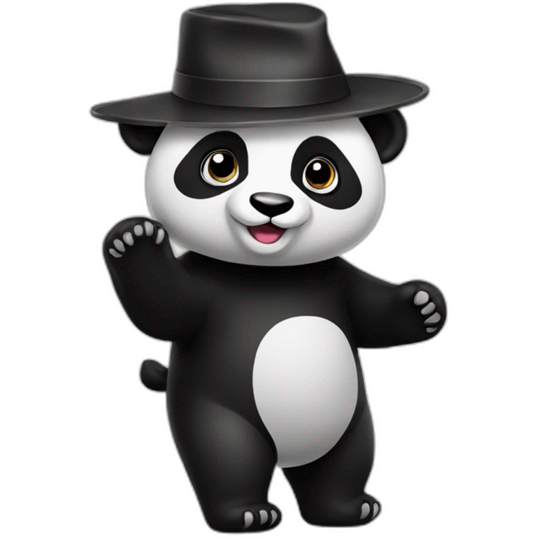 Panda with indou hat emoji