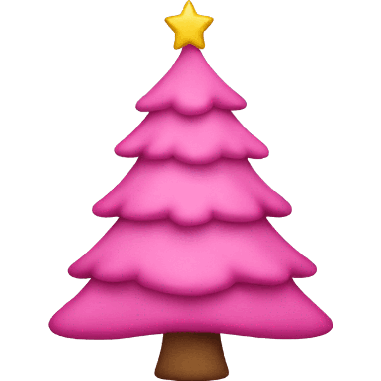 Pink Christmas tree emoji