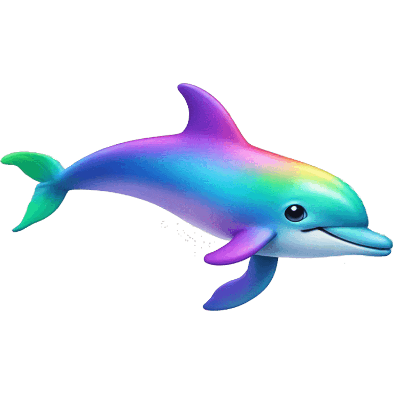 Rainbow Dolphin Full Body emoji