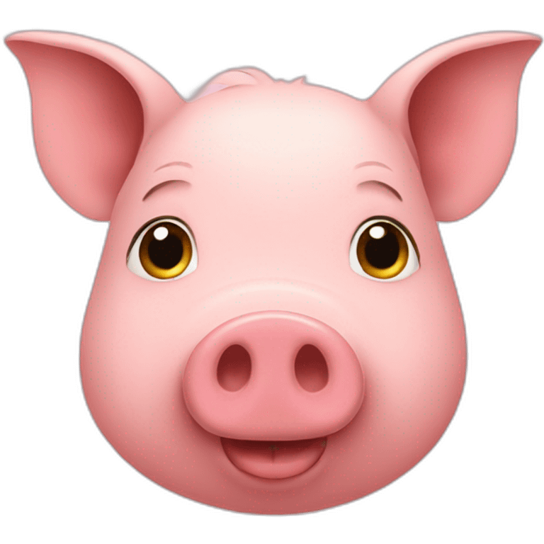 pig-with-hair emoji