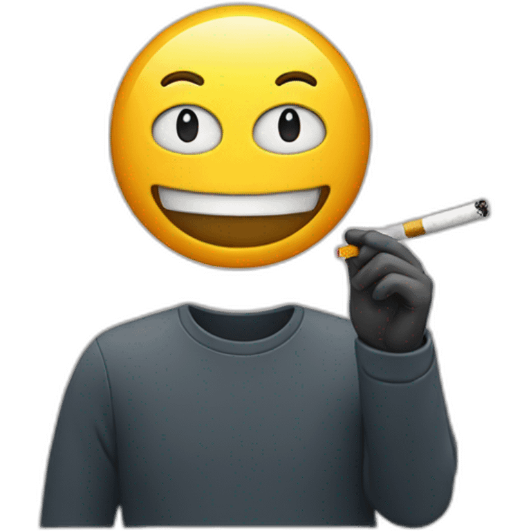 Chat qui fume une cigarette emoji