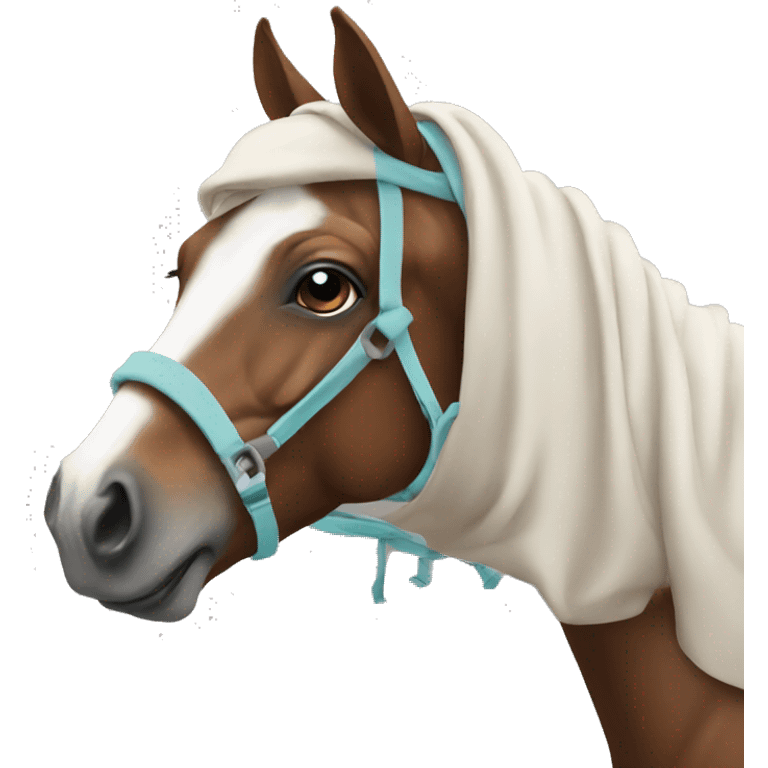 Horse wearing a hoodie emoji