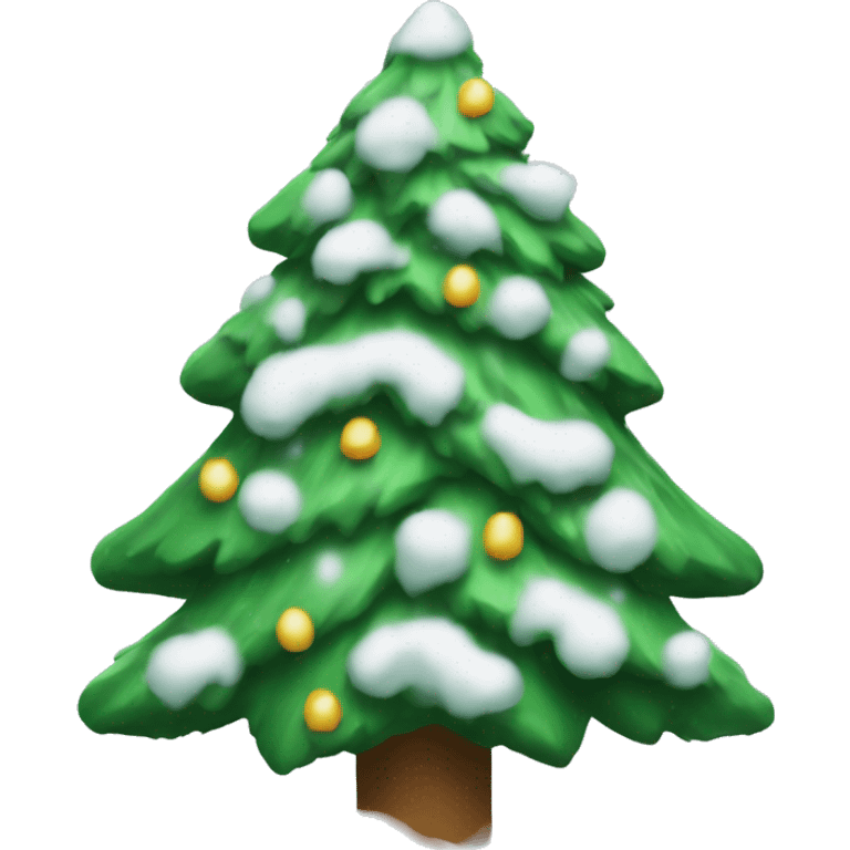 Snowy Christmas tree emoji