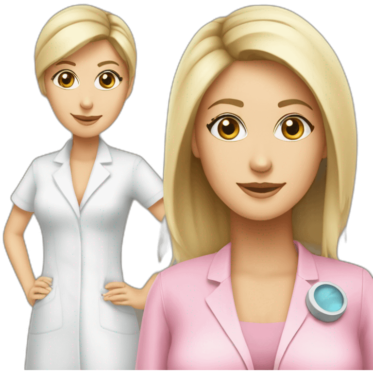 Posh-Radiologist-performing-breast-mammography-to-leni-klum emoji