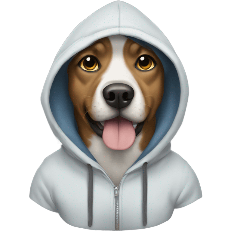 dog wearing a hoodie emoji