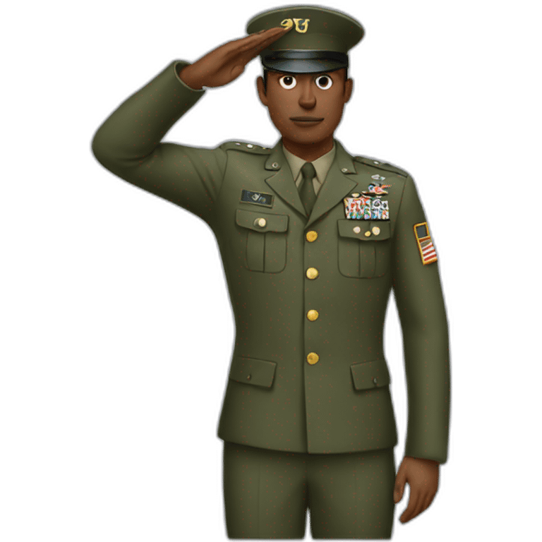 Military salute emoji