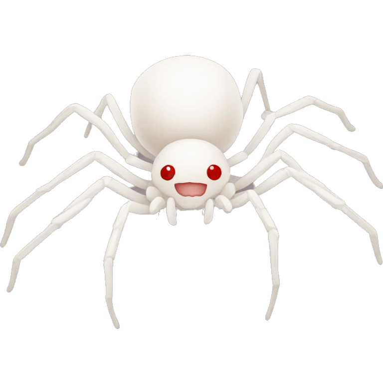 Albino spider with red eyes emoji