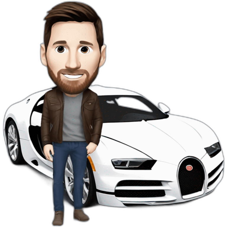 lionel messi in a bugatti emoji