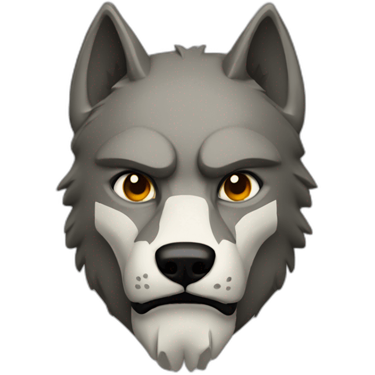 Wolf Spartan man emoji