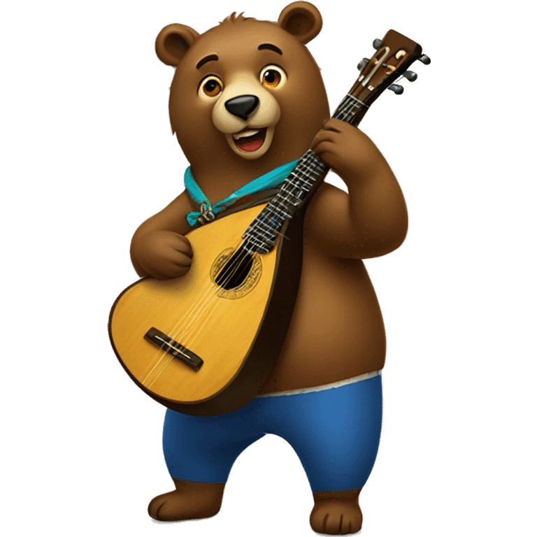 Russian bear balalaika emoji