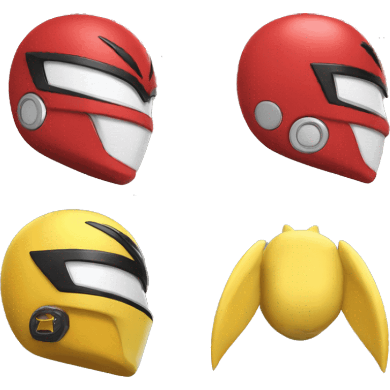 red pikachu power ranger emoji