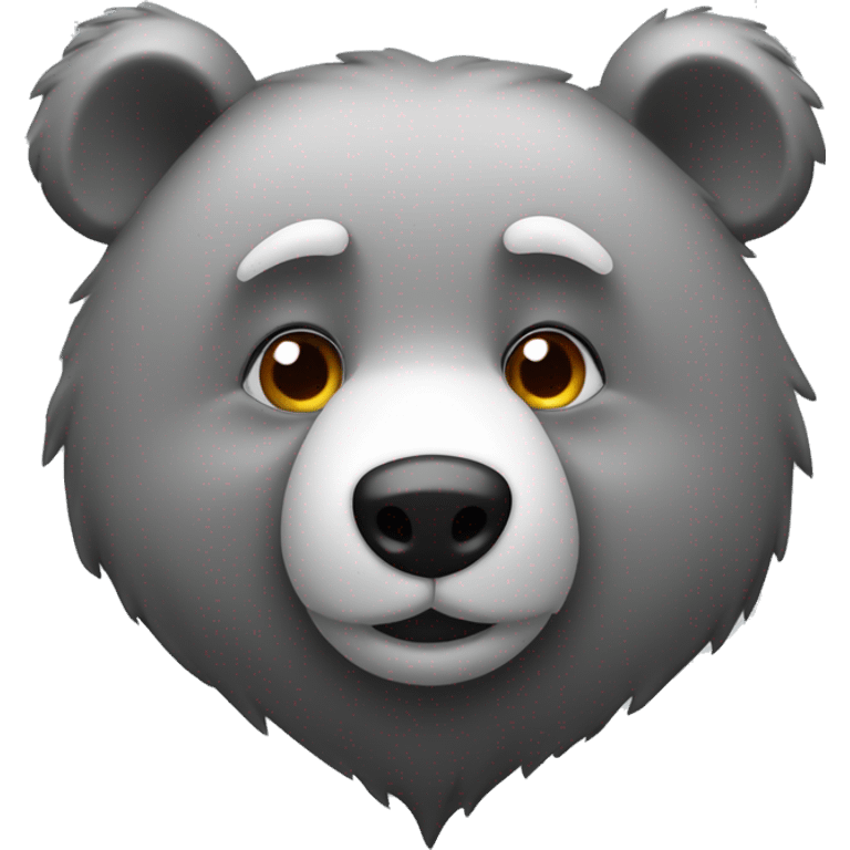 realistic-falling-in-love-grey-bear-with-eyes-in-the-form-of-hearts emoji