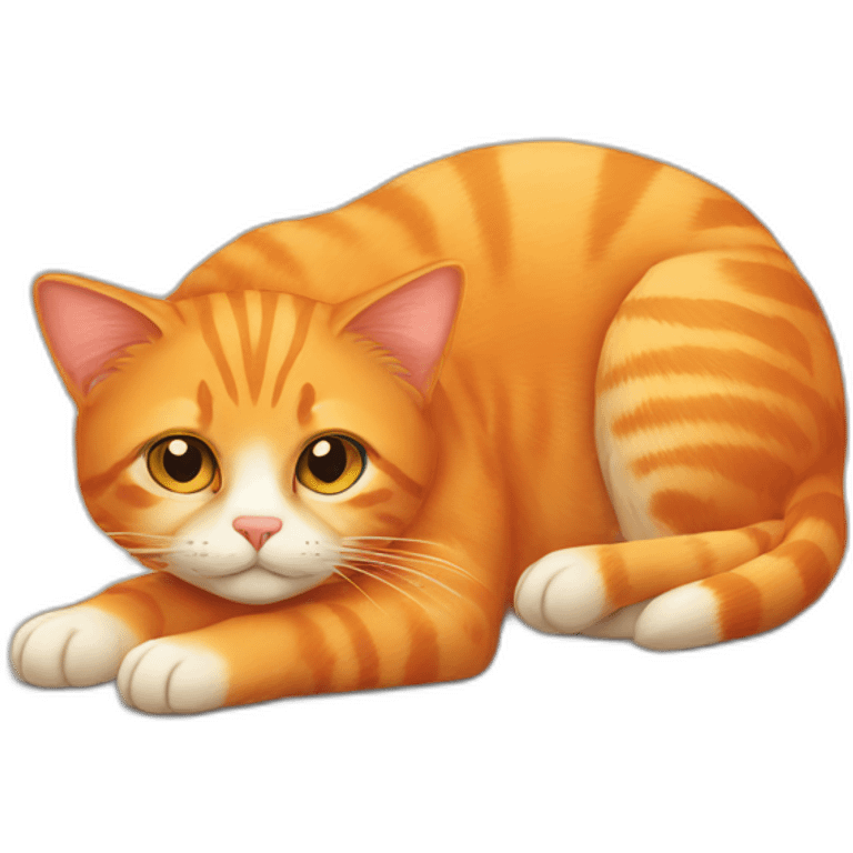 orange cat laying  emoji