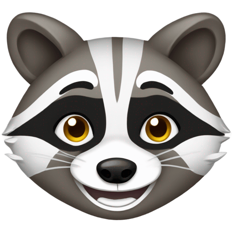 Raccoon smiling emoji