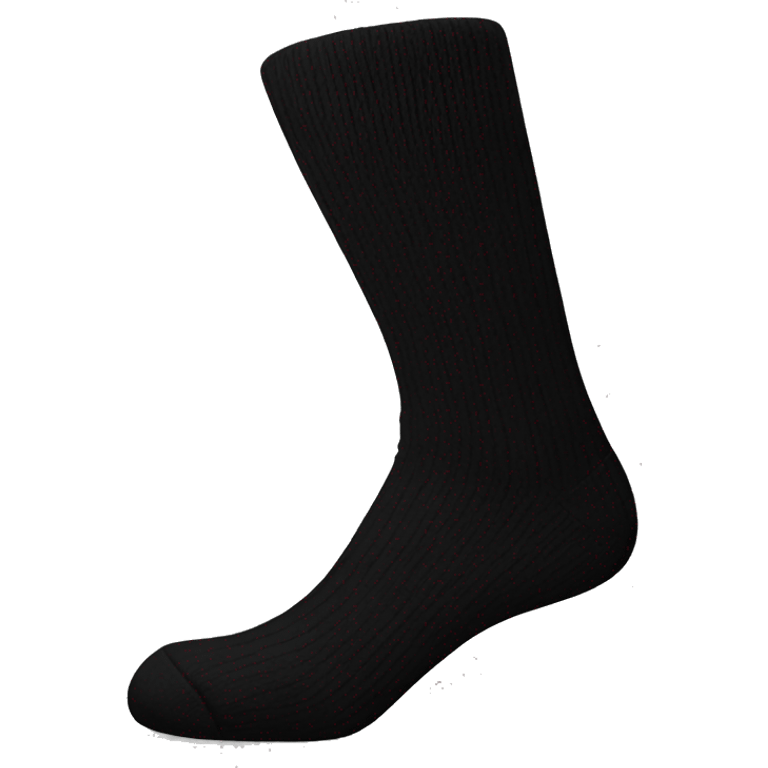  Plain Black long socks emoji