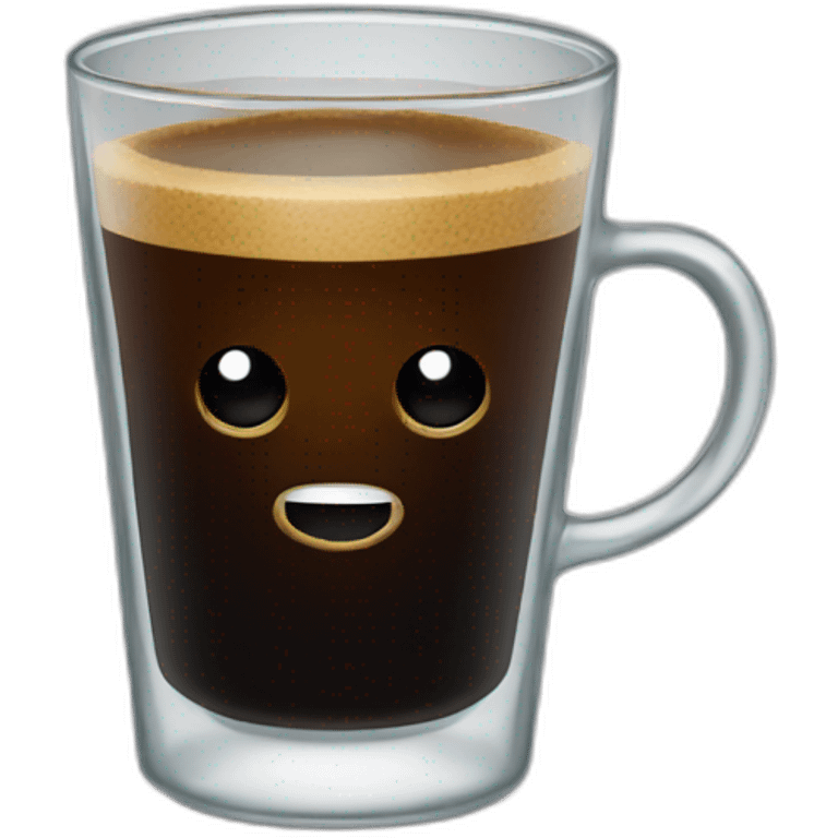 Black coffee in a glass emoji