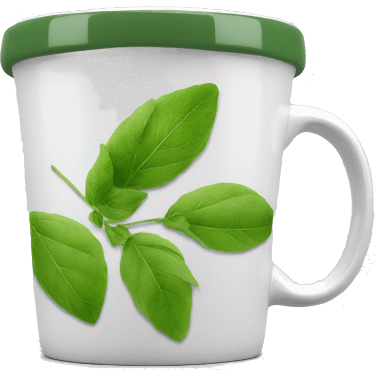 green italian herbs on mug emoji