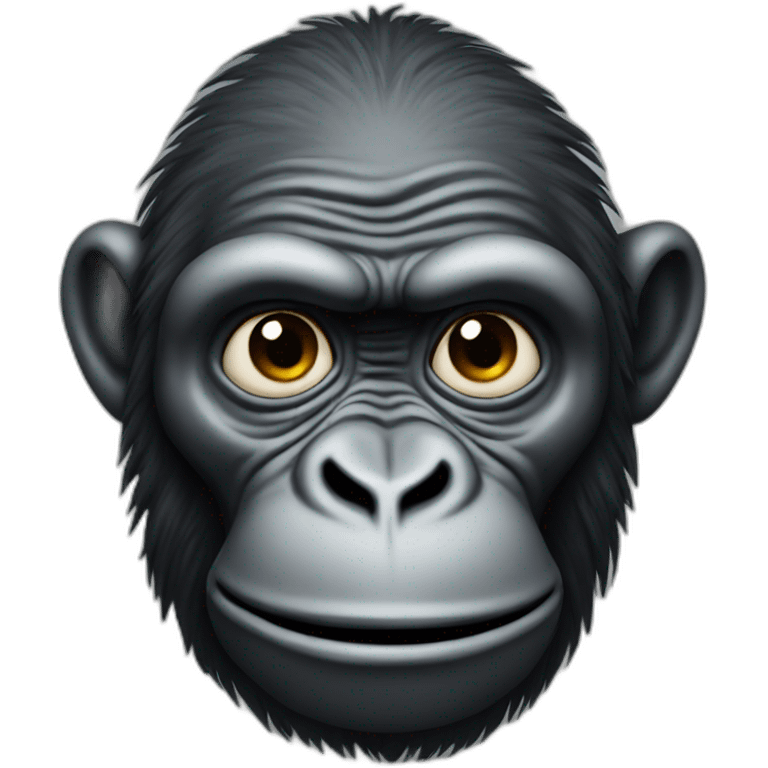 weird staring ape emoji