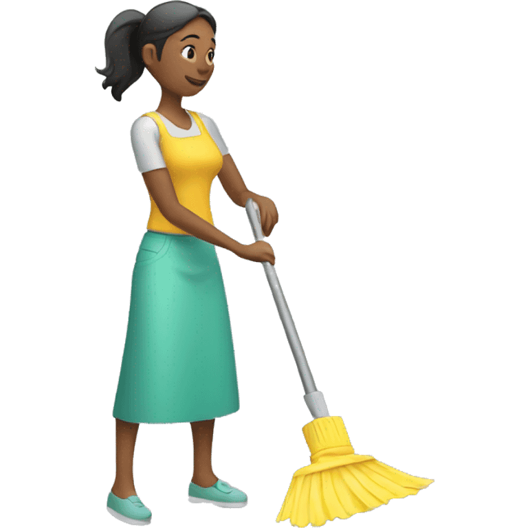 woman cleaning emoji