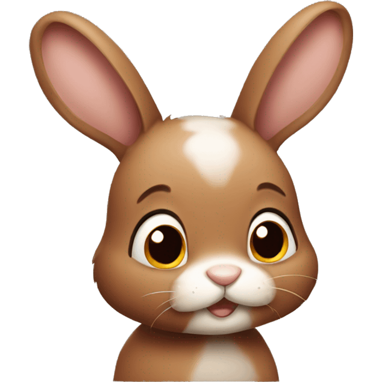 Brown cute rabbit emoji