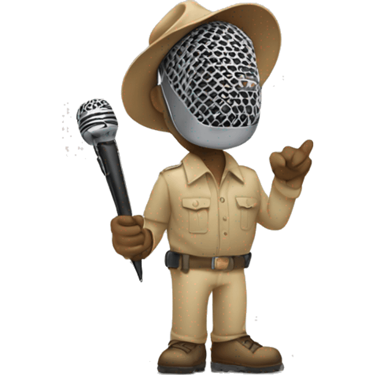 safari with microphone emoji