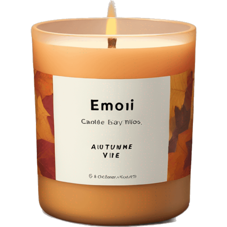 autumn vibe candle emoji