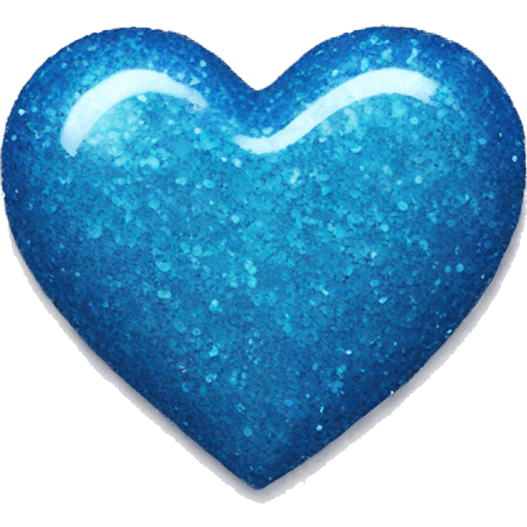 Blue glitter heart emoji