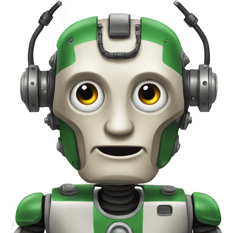 Realistic Irish robot emoji