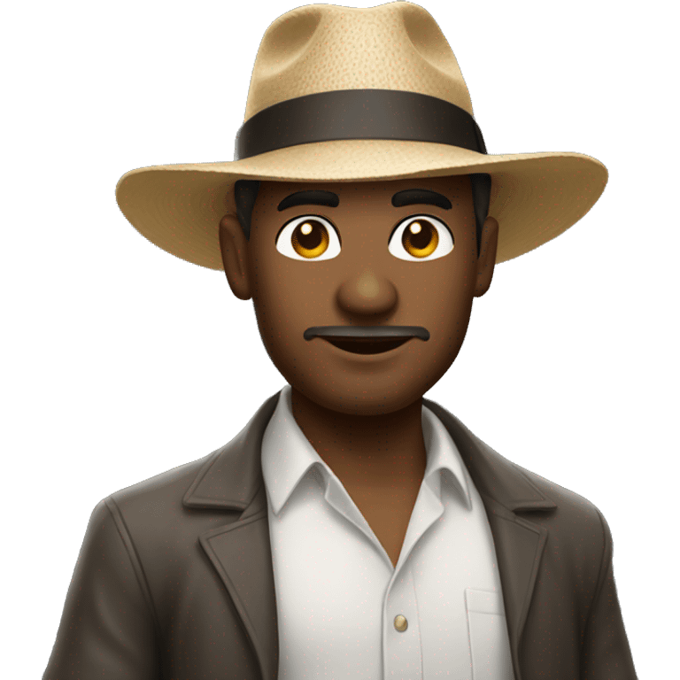 Cuban man with fedora emoji