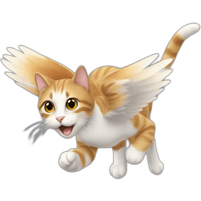 A cat flying emoji